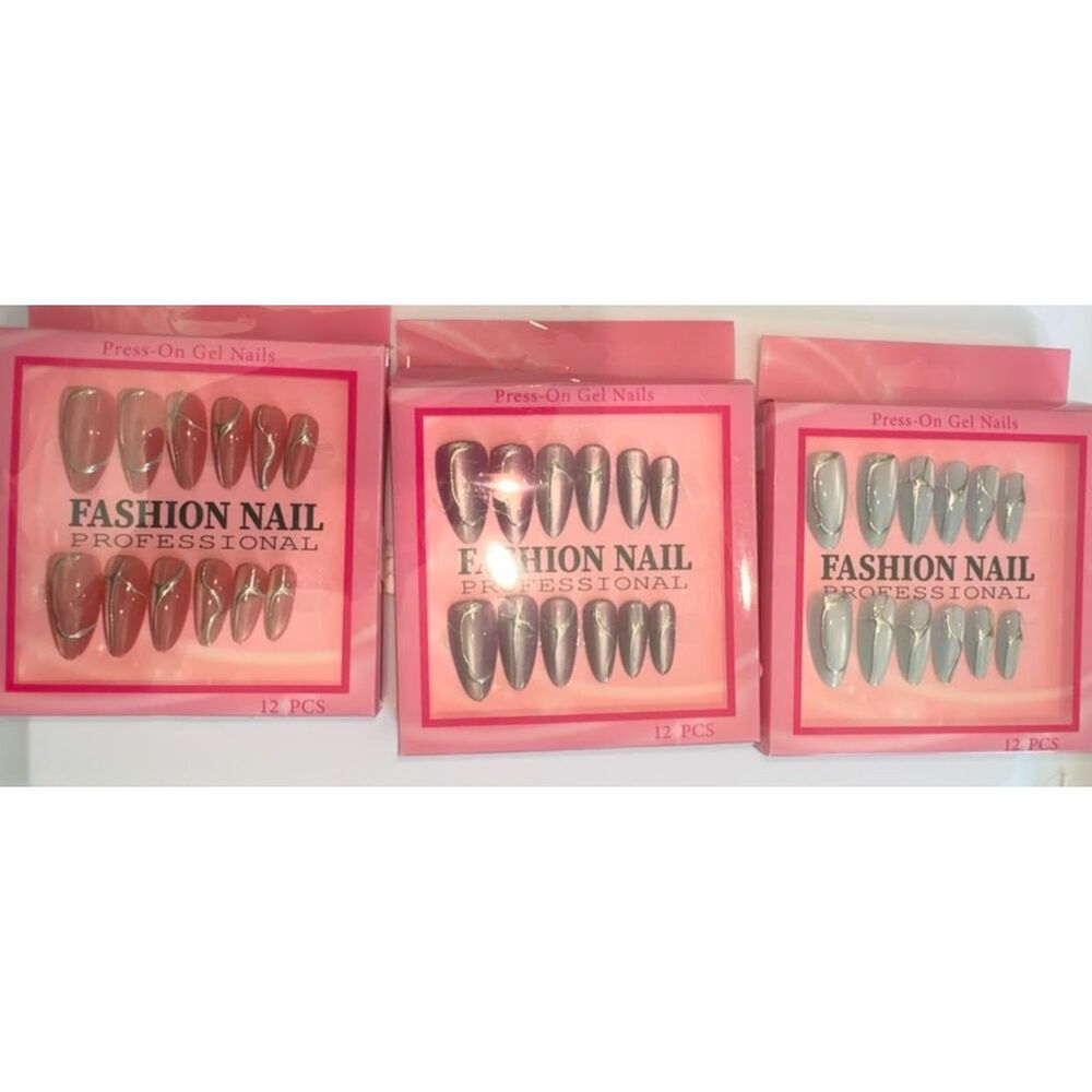 3 Pack Press On Nails Bundle